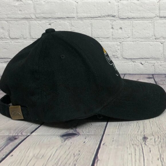 Vintage Hat Cap Strap Back Black Fournier Excavating Adjustable Cotton Embroider - Picture 2 of 7